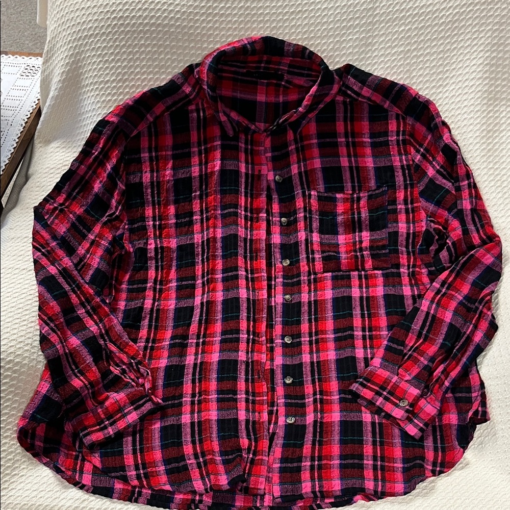 Pendleton Red and Black Plaid Shirt